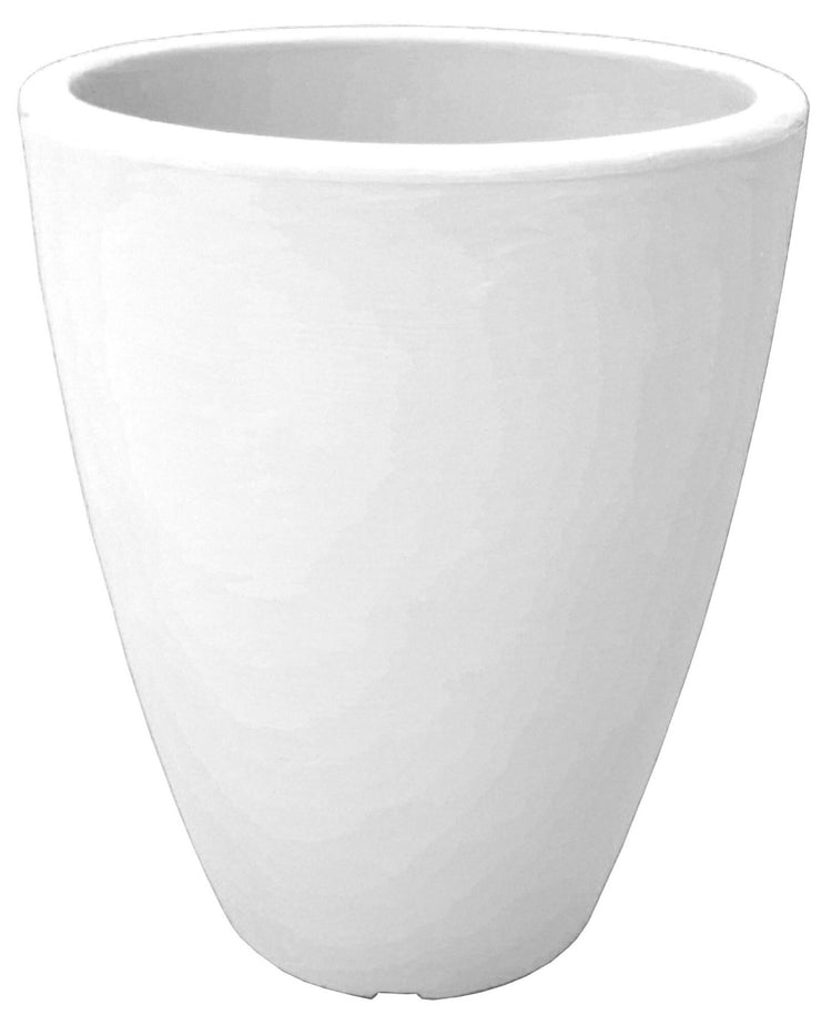 Vaso Tondo Ø30x38 cm in Resina Bauer Adone Bianco