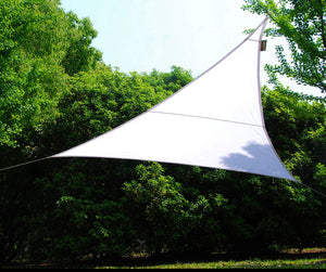 Tenda Vela Ombreggiante Triangolare 5x5x5m in Poliestere Bauer Bianco