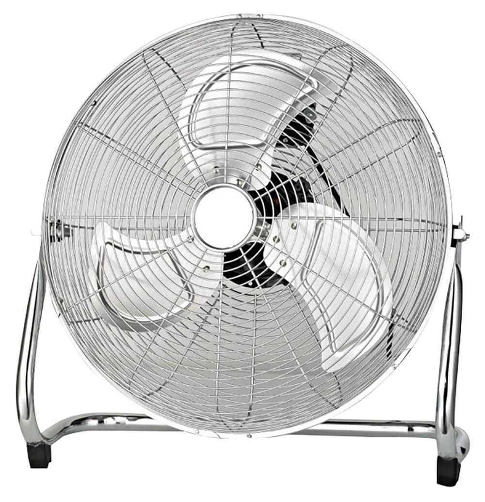 Ventilatore da Pavimento Ø45 cm 3 Velocità 90W Bauer Metal Cromato