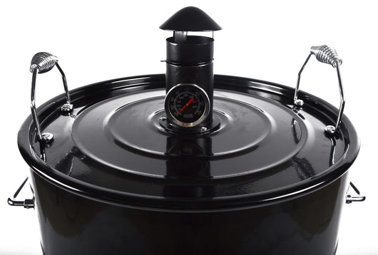 Barbecue Affumicatore a Carbone Carbonella Taddei Barrel Nero