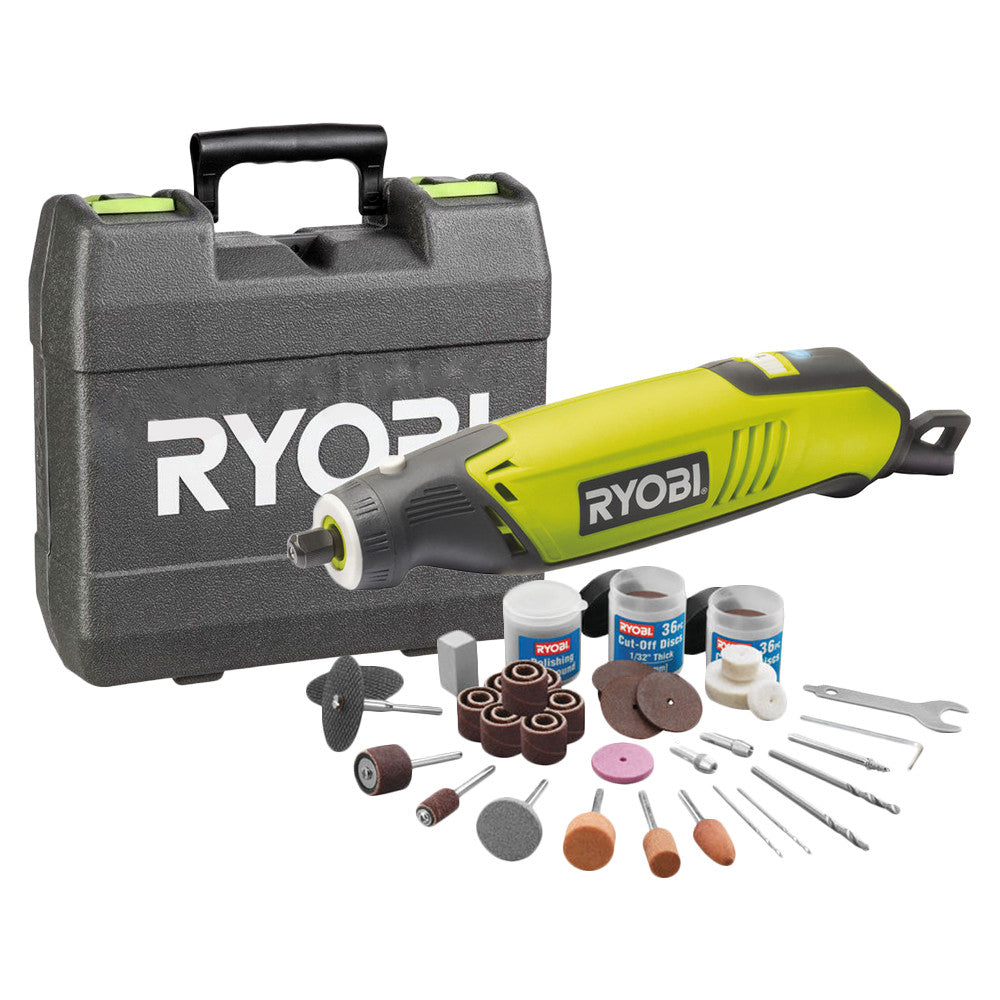 Eht150V-Utensile Rotativo 150W Con Velocita' Variabile Per Molteplici Applicazioni E 115 Accessori Inclusi-Ryobi