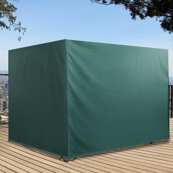 Telo Copertura per Dondolo e Mobili da Giardino Impermeabile Verde 215x155x150 cm