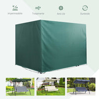 Telo Copertura per Dondolo e Mobili da Giardino Impermeabile Verde 215x155x150 cm