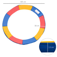 Copertura per Trampolino Elastico in PVC Rosso Blu Giallo Ø305 cm