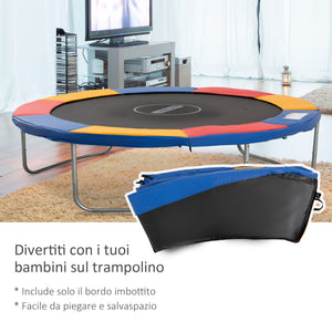 Copertura per Trampolino Elastico in PVC Rosso Blu Giallo Ø305 cm