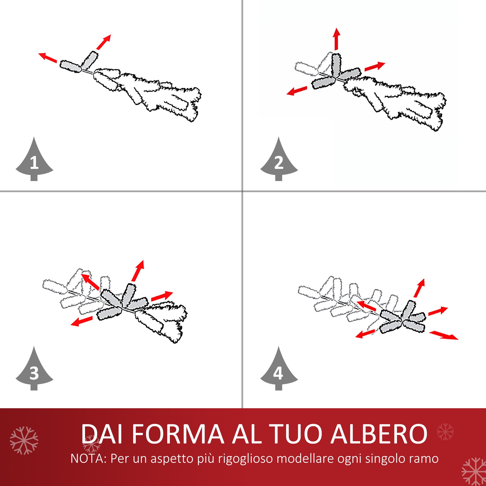 Albero di Natale Artificiale 90 cm 90 Rami in PVC e Fibra Ottica Verde