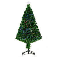 Albero di Natale Artificiale 120 cm Foltissimo in Fibra Ottica con Supporto in PVC