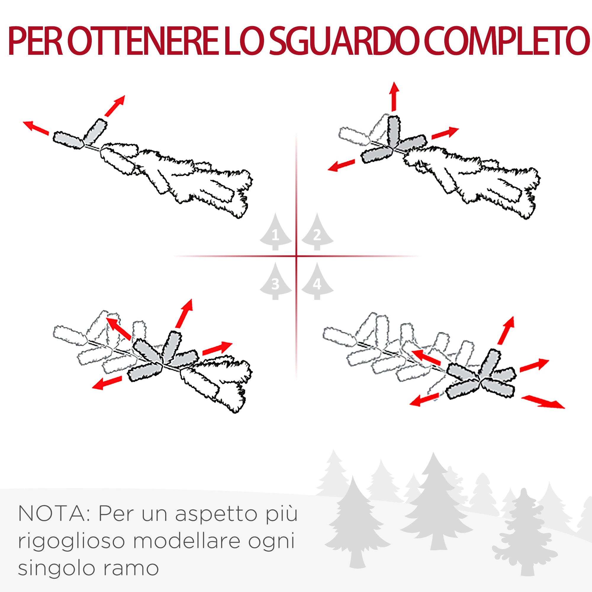 Albero di Natale Artificiale 180 cm 390 Rami Folti Verde