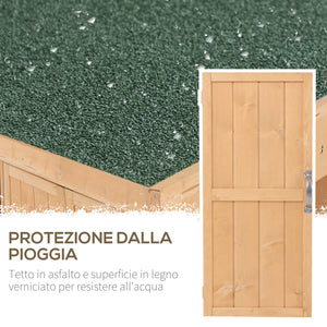 Armadio Porta Attrezzi da Giardino 2 Ripiani in Legno 74x43x88 cm