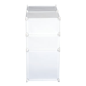 Armadio Guardaroba Scarpiera Modulare in Plastica 6 Cubi Bianco 75x37x73 cm