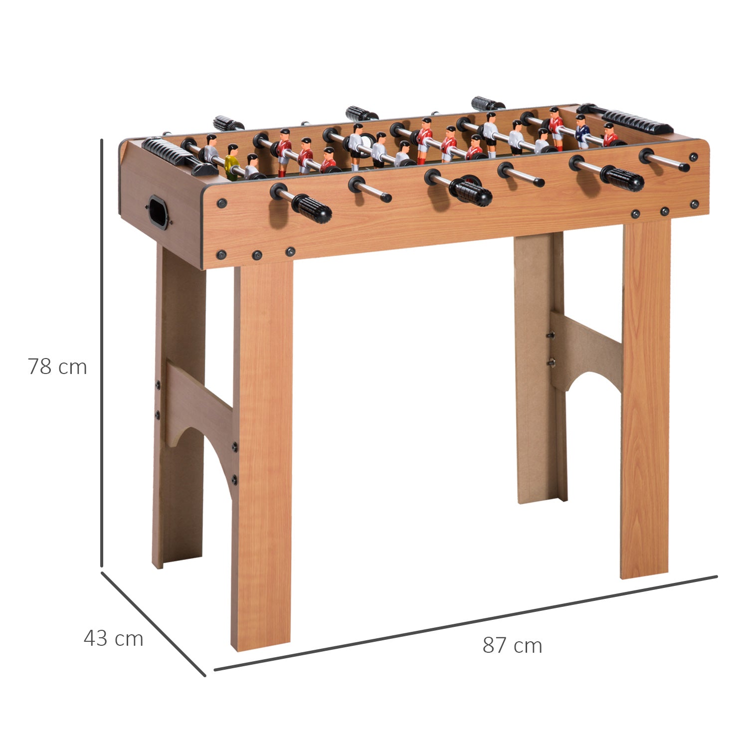 Calcio Balilla Professionale in Legno MDF 87x43x78 cm