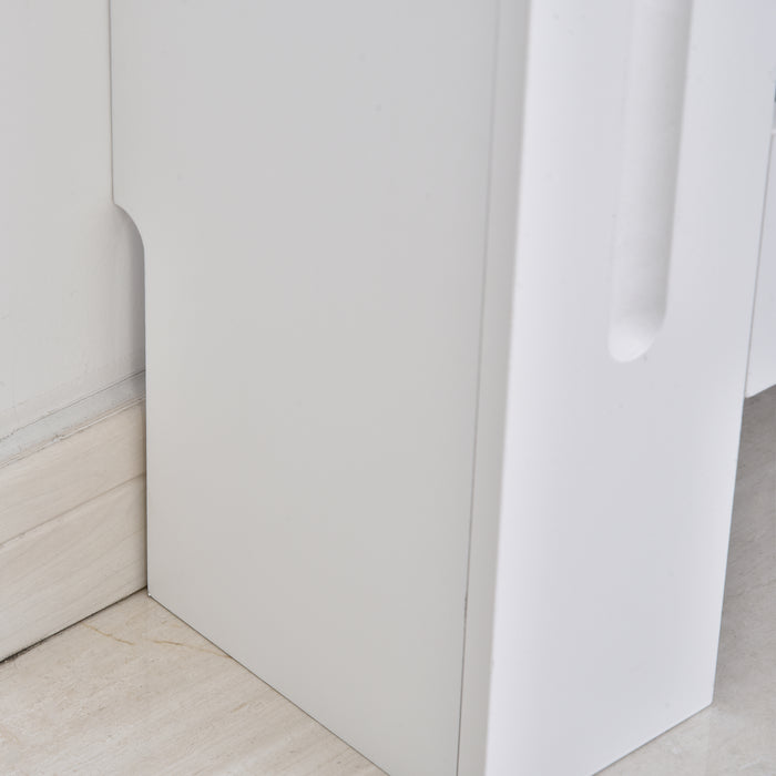 Copritermosifone in Legno MDF Bianco 152x19x81 cm