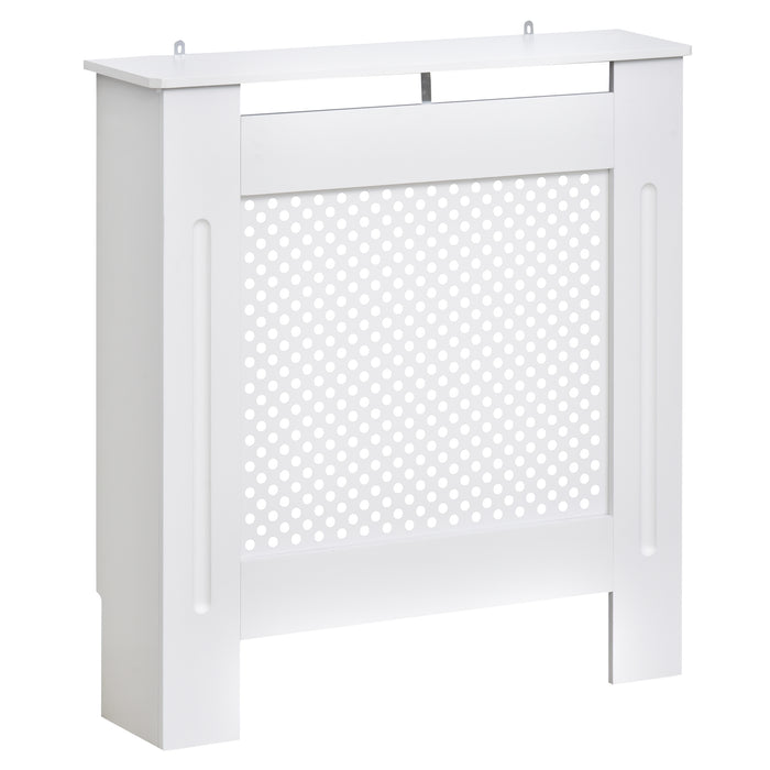 Copritermosifone in Legno a Griglia Bianco 78x82x19 cm