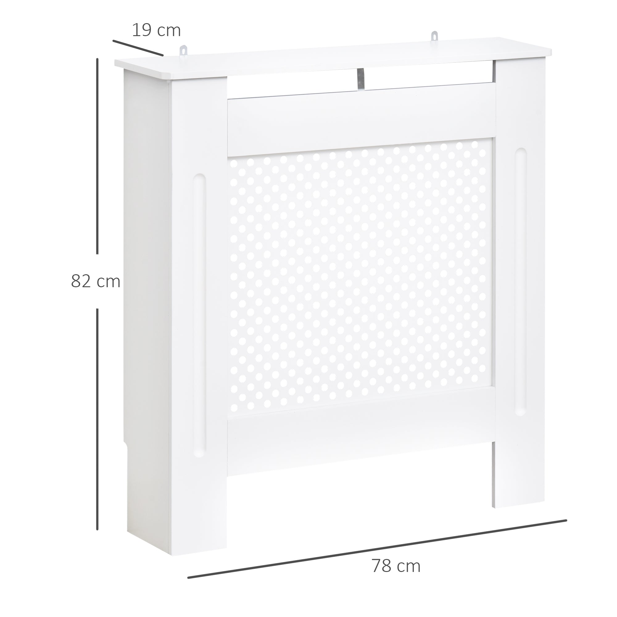 Copritermosifone in Legno a Griglia Bianco 78x82x19 cm