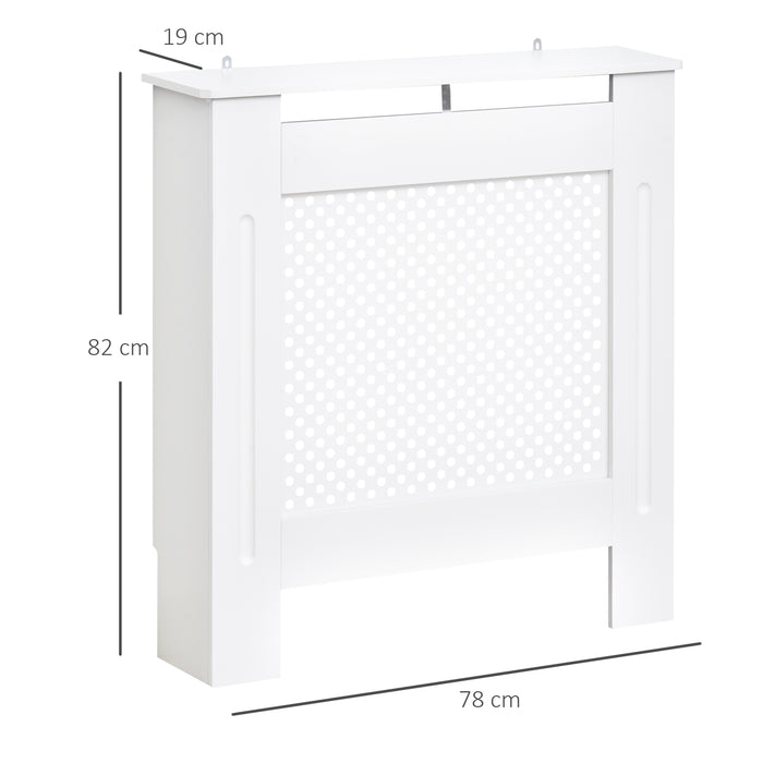 Copritermosifone in Legno a Griglia Bianco 78x82x19 cm