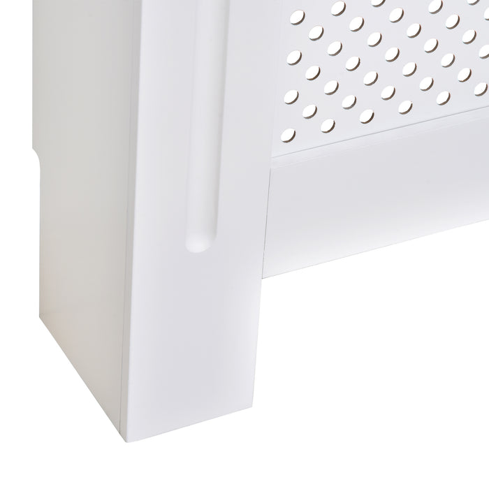 Copritermosifone in Legno a Griglia Bianco 78x82x19 cm