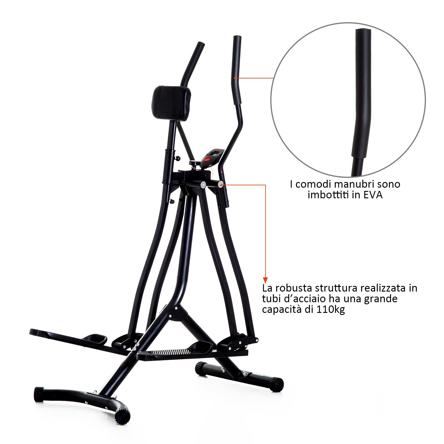 Air Walker Cross Trainer Ellittica con Supporto per Addome