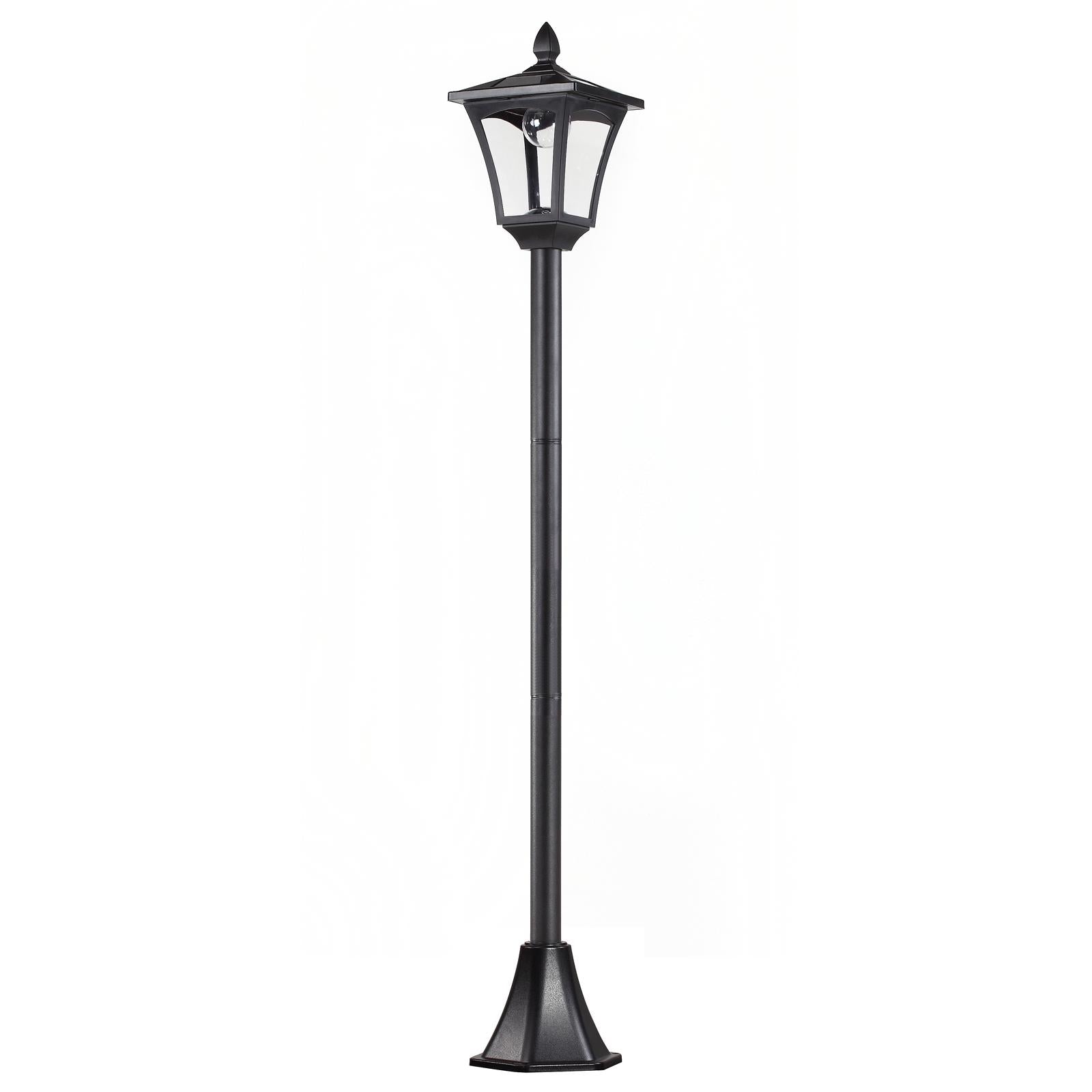 Lampione da Giardino Led a Energia Solare Nero 160 cm