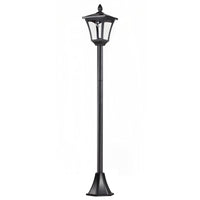 Lampione da Giardino Led a Energia Solare Nero 160 cm