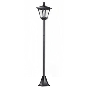 Lampione da Giardino Led a Energia Solare Nero 160 cm