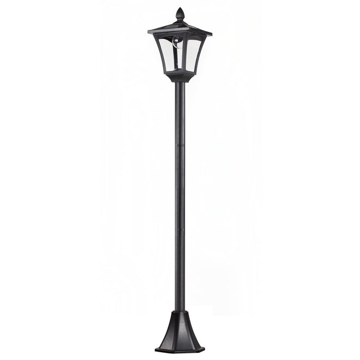 Lampione da Giardino Led a Energia Solare Nero 160 cm