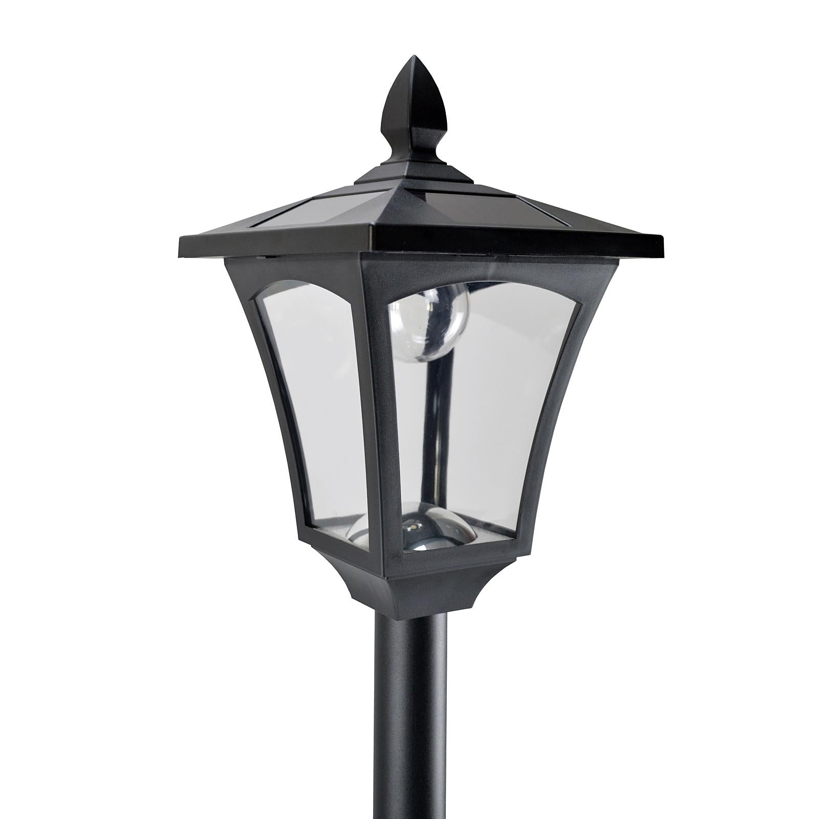 Lampione da Giardino Led a Energia Solare Nero 160 cm