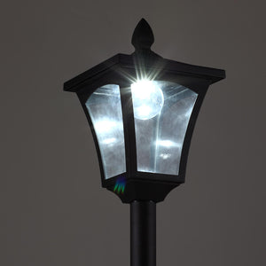 Lampione da Giardino Led a Energia Solare Nero 160 cm