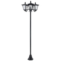 Lampione da Giardino Led a Energia Solare Nero 182.5 cm