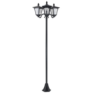 Lampione da Giardino Led a Energia Solare Nero 182.5 cm