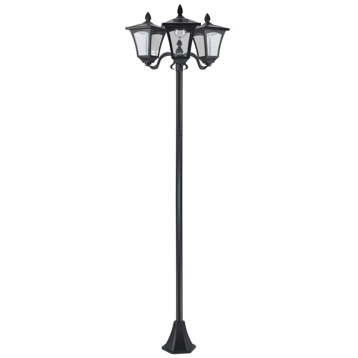 Lampione da Giardino Led a Energia Solare Nero 182.5 cm