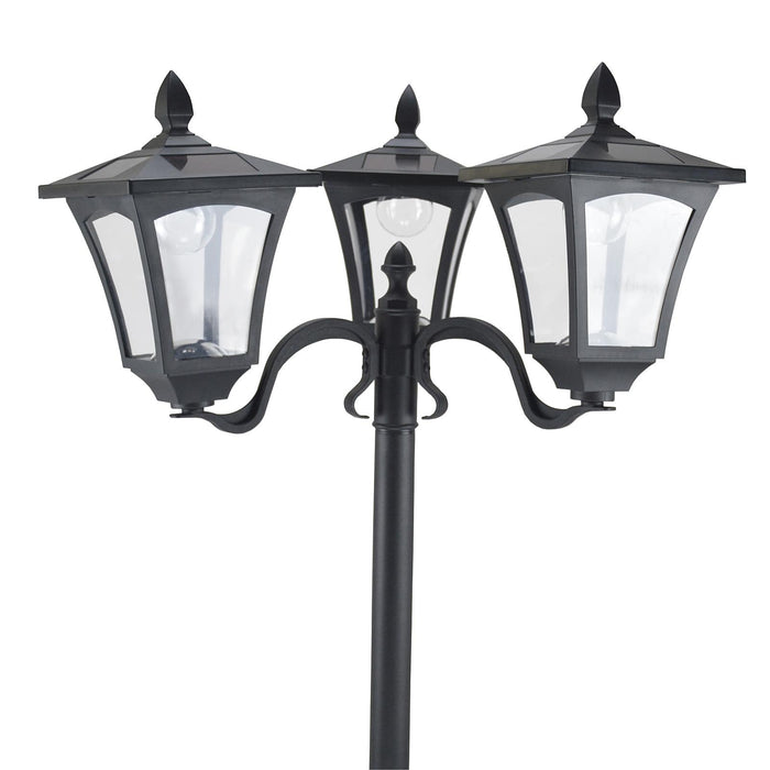 Lampione da Giardino Led a Energia Solare Nero 182.5 cm