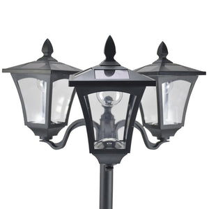 Lampione da Giardino Led a Energia Solare Nero 182.5 cm