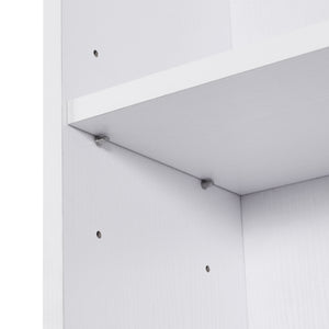 Mobiletto Libreria con Ripiano in Legno Bianco 40x24x61 cm