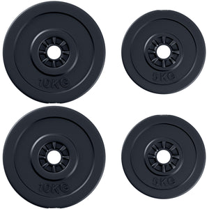 Set di 4 dischi pesi per bilanciere totale 30KG - 2x5kg e 2x10kg