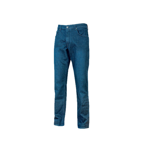 Romeo-Jeans Professionale Da Lavoro Elasticizzato, Triple Cuciture E 5 Tasche Multifunzionali Colore Blu-Ex245Gj U-Power-Taglia L