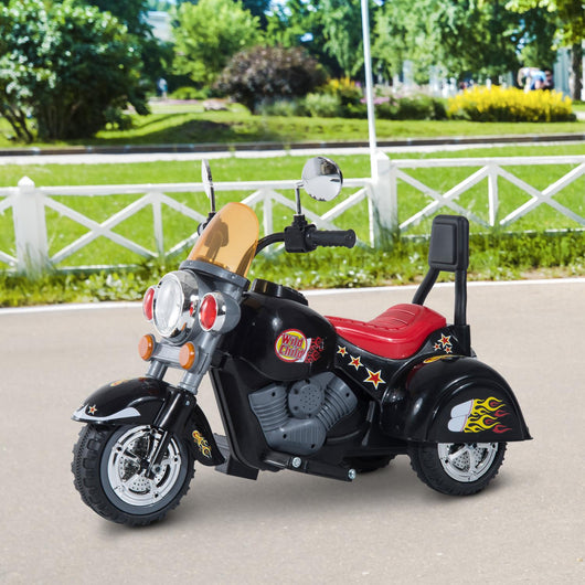 Moto Elettrica per Bambini 6V Chopper Nera