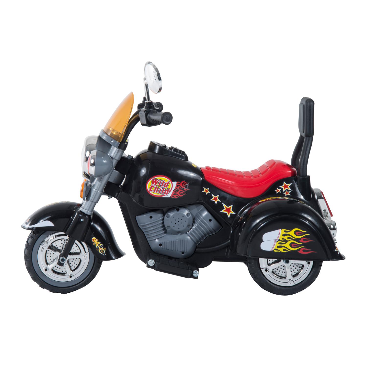 Moto Elettrica per Bambini 6V Chopper Nera