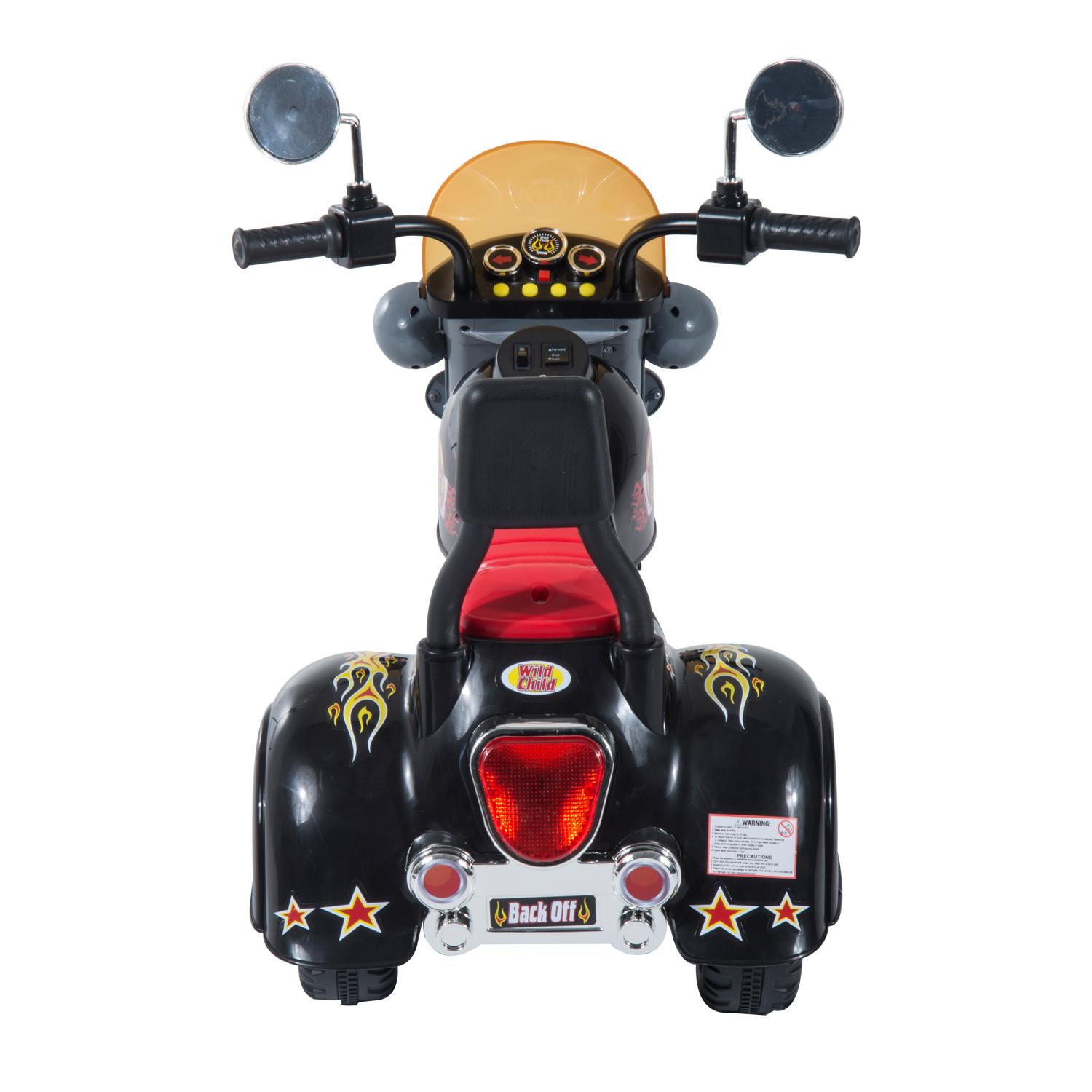 Moto Elettrica per Bambini 6V Chopper Nera