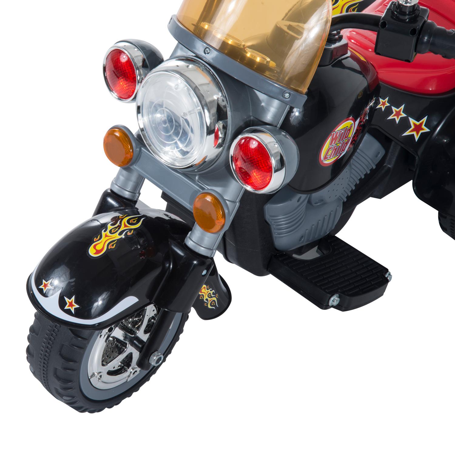 Moto Elettrica per Bambini 6V Chopper Nera