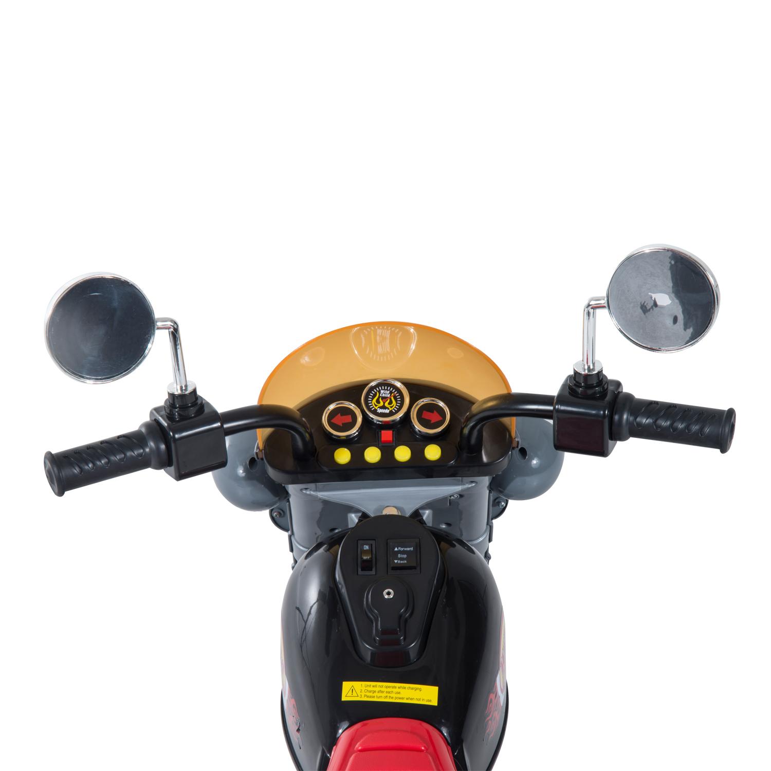 Moto Elettrica per Bambini 6V Chopper Nera