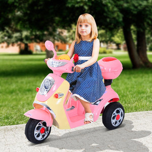 Moto Elettrica per Bambini 6V Motorino Rosa