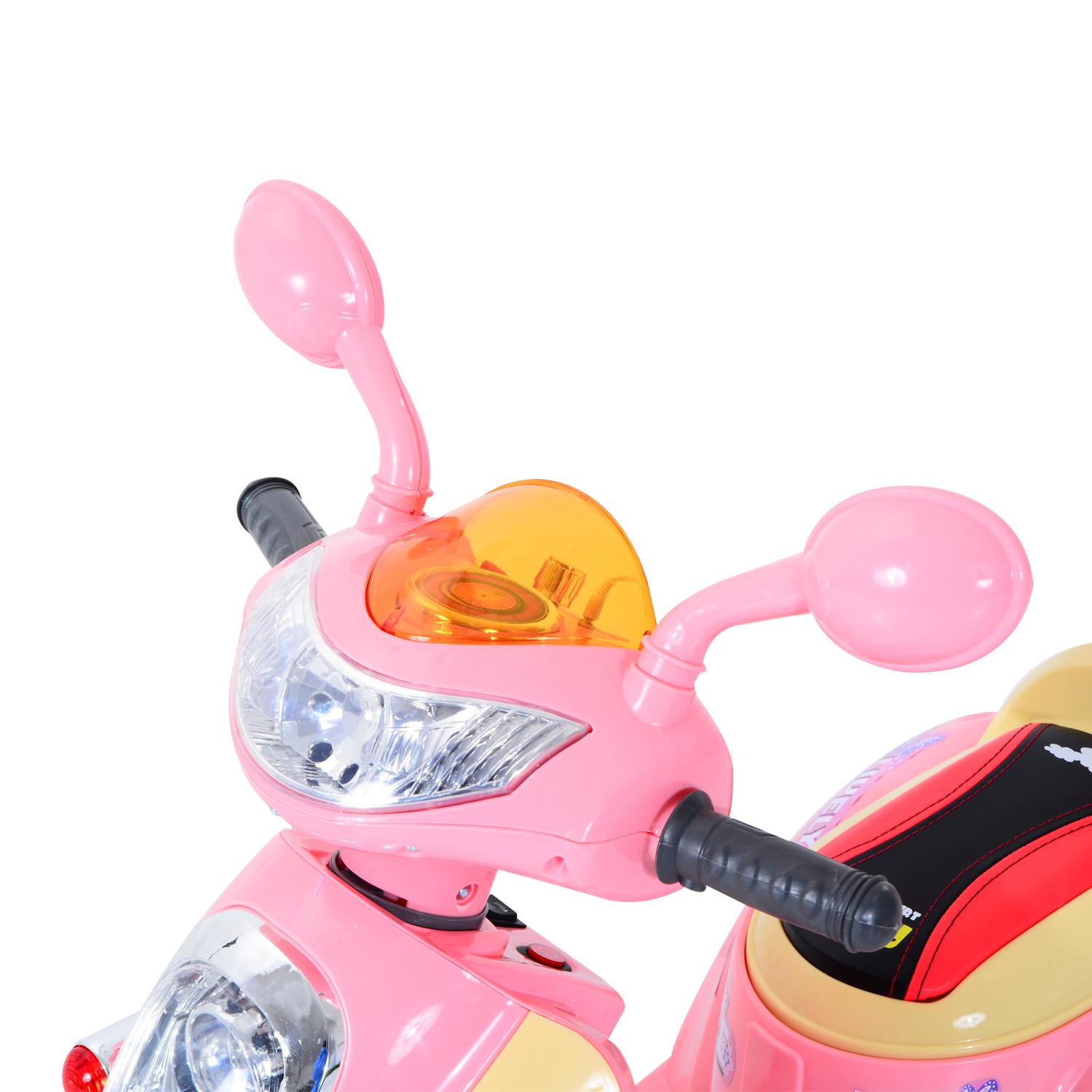 Moto Elettrica per Bambini 6V Motorino Rosa