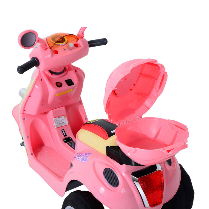 Moto Elettrica per Bambini 6V Motorino Rosa