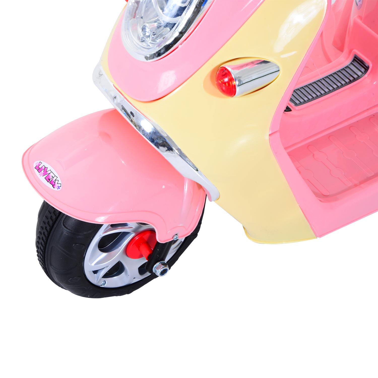 Moto Elettrica per Bambini 6V Motorino Rosa