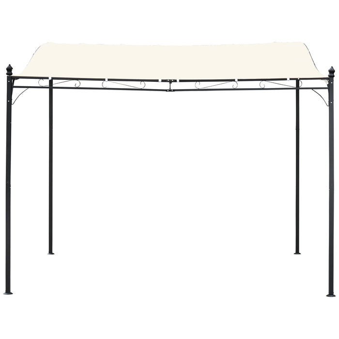 Pergola da Giardino 2.97x2.97m in Metallo Crema