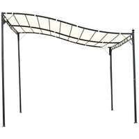 Pergola da Giardino 2.97x2.97m in Metallo Crema