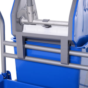 Carrello Pulizie Professionale con Secchio 25L e Strizzatore Blu