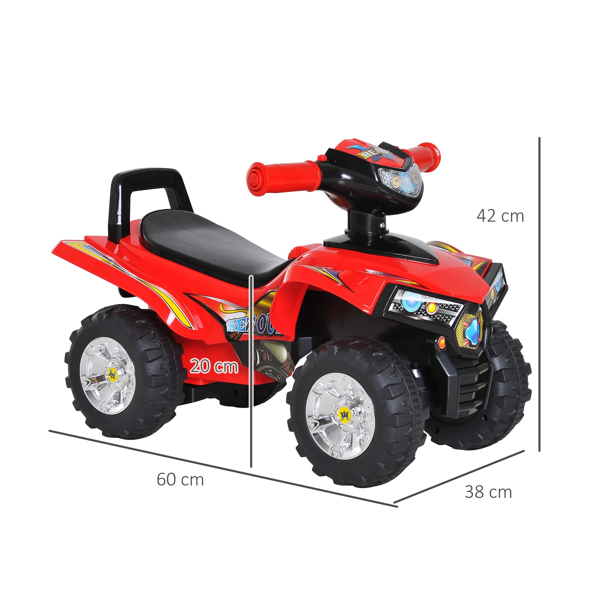 Quad Cavalcabile per Bambini Rosso