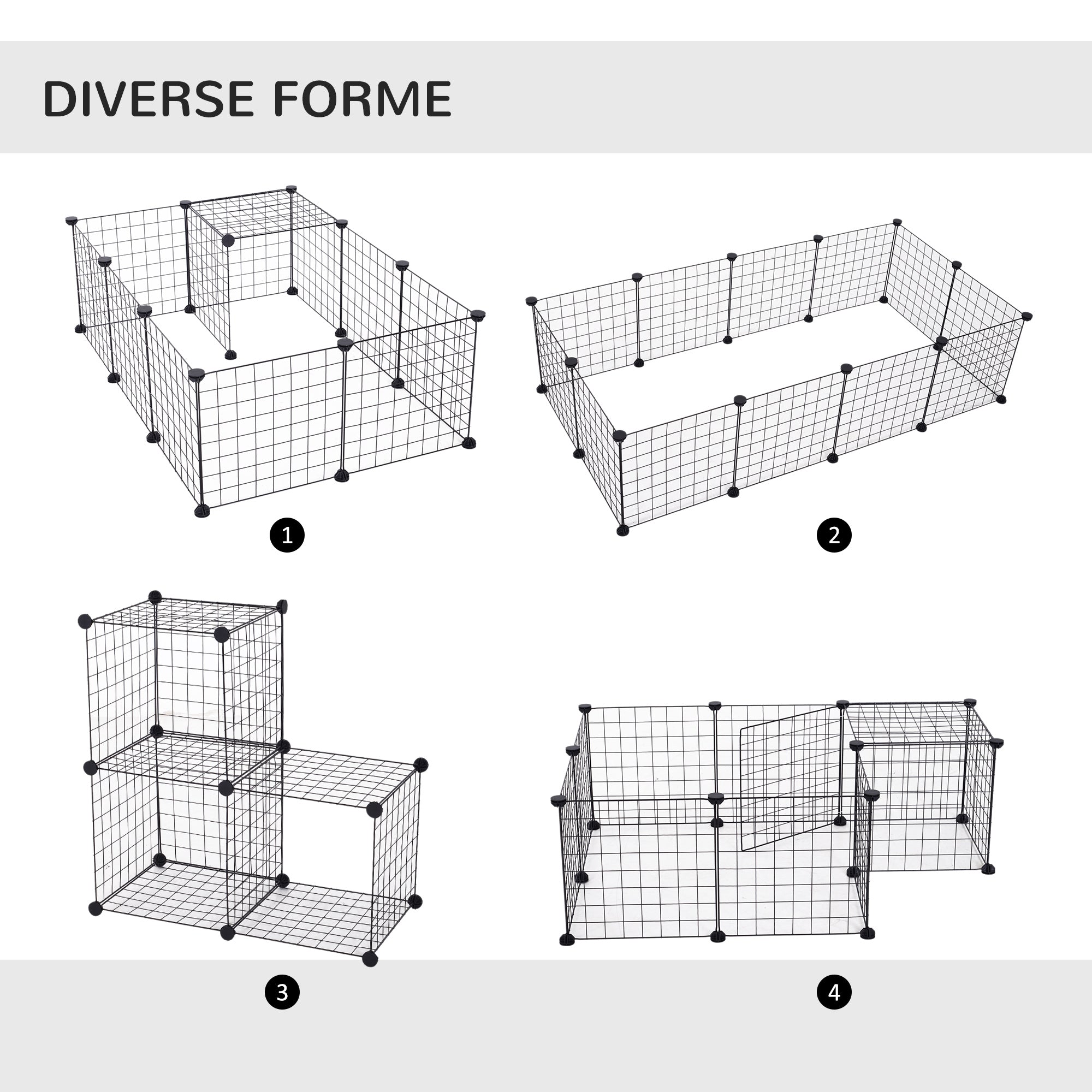 Box per Animali nero 106x73x36 cm