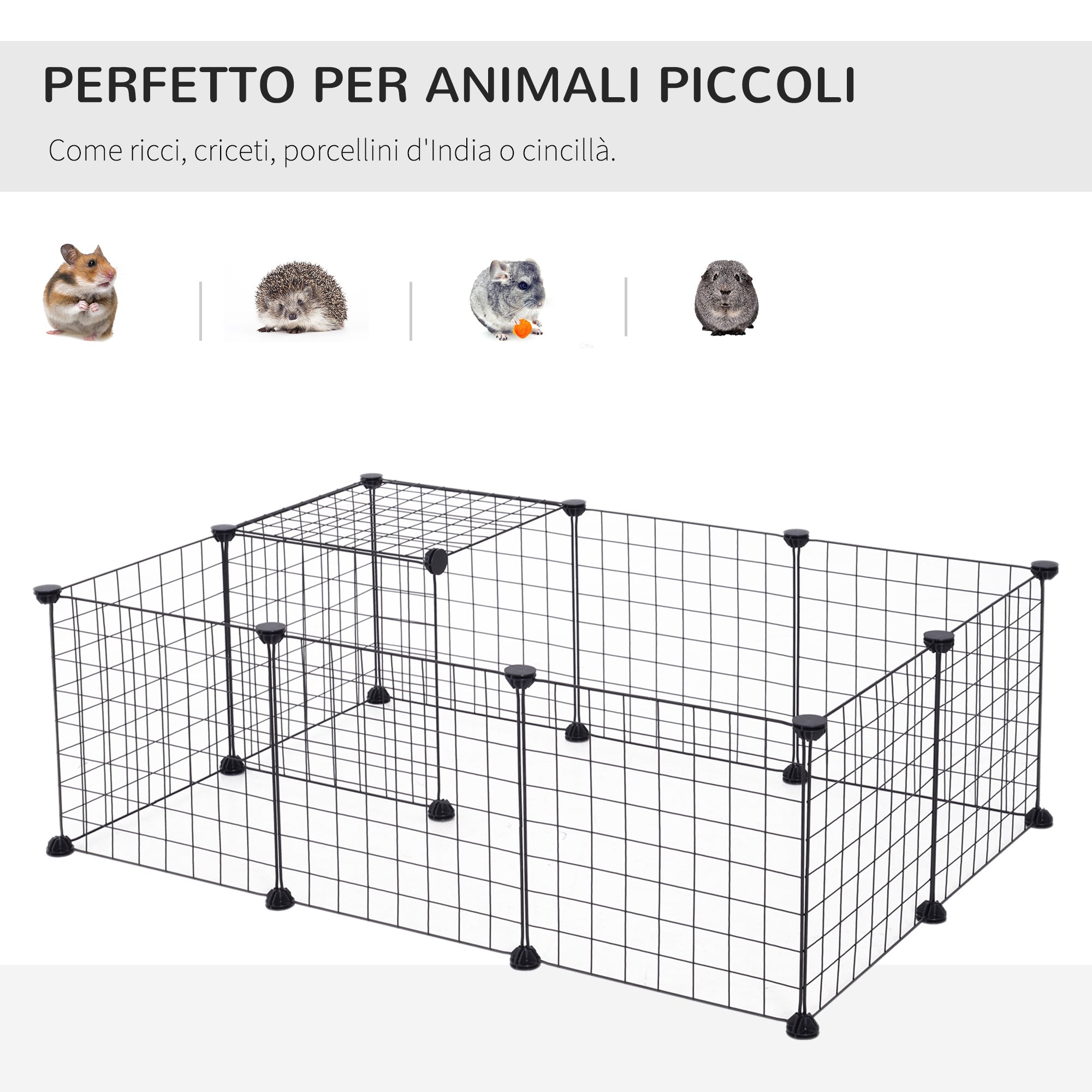 Box per Animali nero 106x73x36 cm